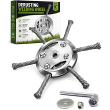 (6 Blade Heads, -) Tête coupe-herbe acier, 6 pouces, 6 lames