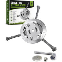 (3 Blade Heads, -) Tête coupe-herbe acier, 6 pouces, 6 lames