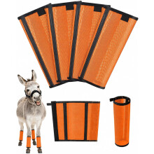 (Orange, -) Mini Esel Fliegenstiefel, Mesh, Nylon, 360, Rutschfest, 10-13HH, Pony, Maultier, Grün