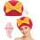 (Red, -) Koraalfluweel Douchemuts - Microvezel Haarhanddoek 1