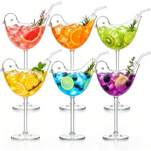 (6PCS, -) 2026 Vogelmartini Glazen - 5.4 oz Kristallen Cocktailglazen