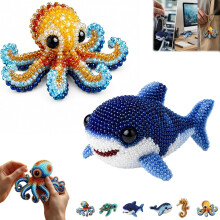 (B-Octopus+Shark, -) Gancho para cadeirinha de carro, organizador de bolsa para banco traseiro