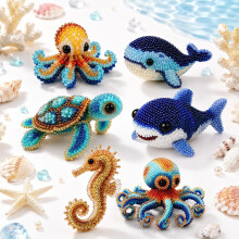 (6PCS Ocean Style, -) Arranhador de bola para gatos com suporte, em madeira maciça de sisal.