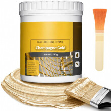 (Dark Gold, -) Weather Resistant Water-Based Gold Paint, Fast Drying for Metal Wood