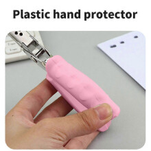 Paper Punch 6mm Round Hole Punch Macaroon Rubberised Punching Pliers Loose-Leaf Hand-Operated Punching Pliers Office Learning Supplies miao7