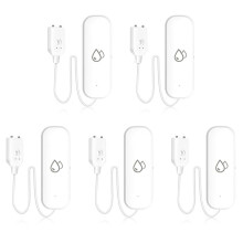 5X Tuya Zigbee Water Sensor Alarm Water Leak Detector Flood Alert Overflow Security Alarm System Works