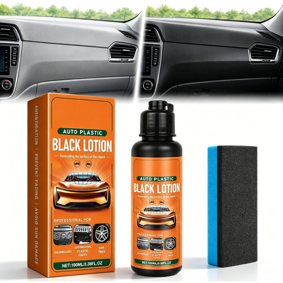 (1Pc, -) 2026 Auto Plastic Lotion, Trim Restorer For Interior Exterior Black 5437706461364