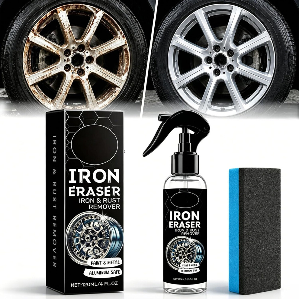 (1Pc, -) 2026 Iron Eraser Rust Remover Spray, Fast Acting Metal Cleaner 5437706461302