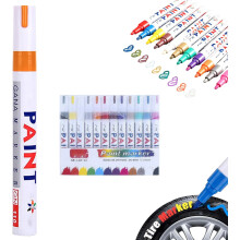 (Orange, -) Oil-Based Tire Lettering Pen, 12 Colours Waterproof Paint Marker