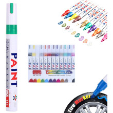 (Green, -) Oil-Based Tire Lettering Pen, 12 Colours Waterproof Paint Marker
