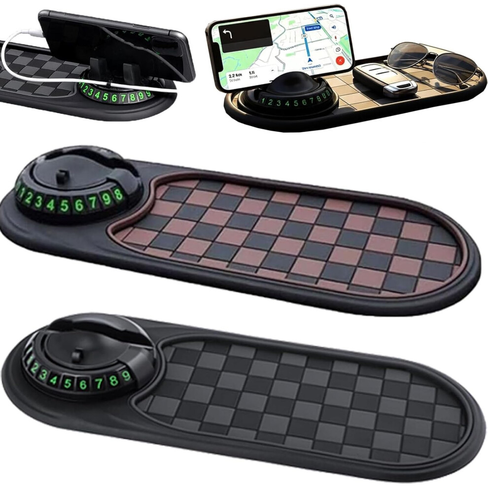 (Mix, -) 2Pcs Car Dashboard Anti-Slip Mat, 360 Rotating Phone Holder 5437706465911