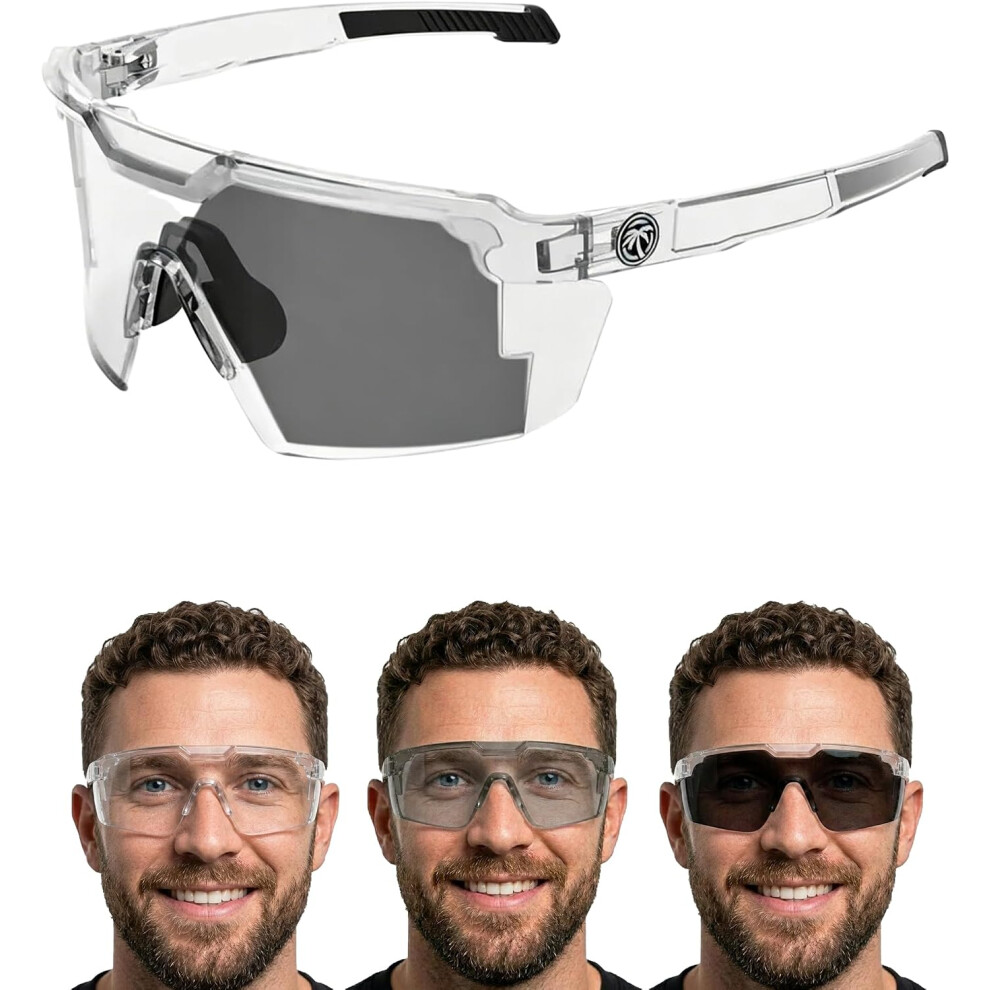 (Photochromic Gray, -) Uv400 Photochromic Polarised Safety Glasses, Impact Resistant Eyewear 5437706467878
