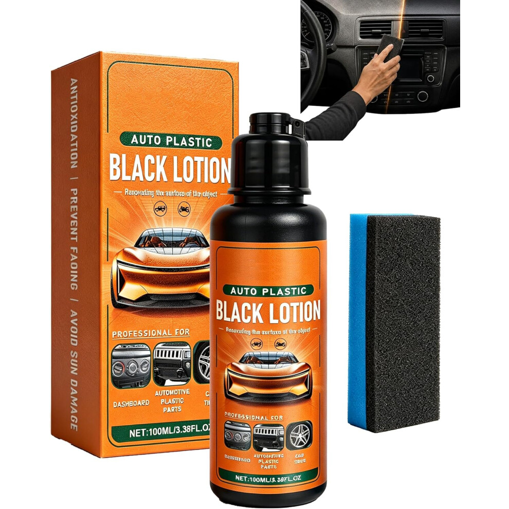 (1Pcs, -) Auto Plastic Restorer Kit, Restore Faded Interior Exterior Plastics Black 5437706466857