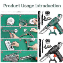 (US plug, Green) 3-in-1 Welding, Cutting Rust Removal Kit - Fast Heating, Ergonomic, Ideal For Beginners Diy