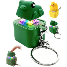(Frog, -) Äänellä varustettu kurnuttava sammakkoavaimenperä, ladattava ahdistuksenlievityslelu