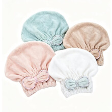 (Four Color, -) Koraalfluweel Douchemuts - Superabsorberende Haarhanddoek