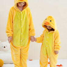 (12Y) Spring/Autumn Cute and Adorable Yellow Duck Animal Bodysuit, 1pc Romper for Children to Wear for Outings, Parties, and Holidays
