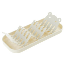 Porte-savon pratique avec cadre en W, pour-Blanc laiteux