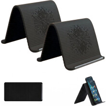 (black, 2PCS) 2026 Foldable Silicone Phone Stand, Adjustable Anti-Slip Holder