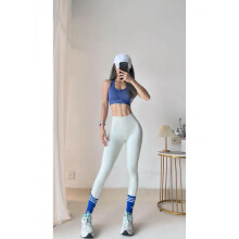 (Dusty purple, XL (125-140 lbs)) High-Waisted Quick-Dry Cropped Yoga Pants - Seamless Base Layer for Spring & Autumn