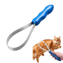(A*1PC, -) Dual Sided Shedding Blade for Cats Dogs, Stainless Steel Grooming Tool