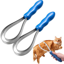 (B*2PC, -) Dual Sided Shedding Blade for Cats Dogs, Stainless Steel Grooming Tool