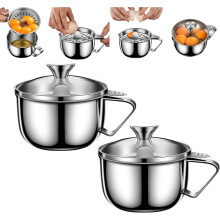 (2*PC, -) 2-in-1 Eierscheider - RVS Eigeel Filterkom