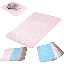 (Pink*1PC, XS) Hunde Kühlmatte, Eisseide, Selbstkühlend, Waschbar, Faltbar, Extra Groß, Rosa, 1 Stk, M, Haustier