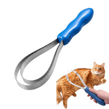 (B*1PC, -) Dual Sided Shedding Blade for Cats Dogs, Stainless Steel Grooming Tool