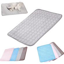 (Grey*1PC, XL) Hunde Kühlmatte, Eisseide, Selbstkühlend, Waschbar, Faltbar, Extra Groß, Rosa, 1 Stk, M, Haustier