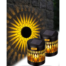 (blooming, -) Decorative Solar Mandala Lights, Metal Outdoor Fence Wall Lamp
