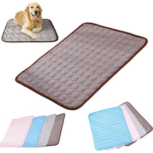 (Brown*1PC, M) Hunde Kühlmatte, Eisseide, Selbstkühlend, Waschbar, Faltbar, Extra Groß, Rosa, 1 Stk, M, Haustier