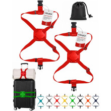 (Red, -) Kofferriem Bungee - 2 Stuks Verstelbare Reiskoffersriem