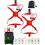 (Red, -) Sangle bagages, ajustable, 2 pièces 1