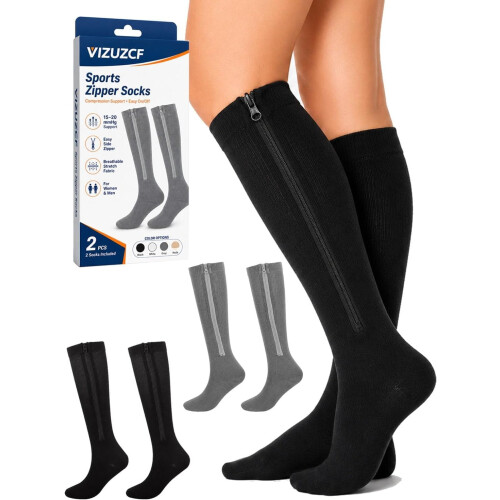 (Classic-2pcse, XX-Large) Chaussettes compression, sport