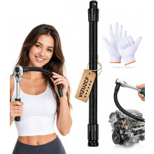 (13.8in, -) Flexible Socket Extension Bar, 360 Flex Rod for Tight Spaces
