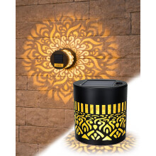 (Datura, -) Decorative Solar Mandala Lights, Metal Outdoor Fence Wall Lamp