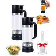 (2pcs-Black, -) Honigspender, Glas, Tropffrei, 12oz, Basis, Sirup, Pfannkuchen, Ahorn, Schwarz, Behälter