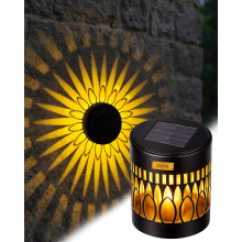 (blooming, -) Decorative Solar Mandala Lights, Metal Outdoor Fence Wall Lamp