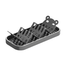 Modern W Shape Soap Holder AntiRust Soap Dish with-Gungrey