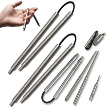 (2PCS, -) 5-in-1 Titan Essstäbchen & Fidget Tool, Kollapsibel, Camping, Wandern, Büro, Stressabbau, 1 Stk