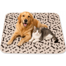 (Beige, Large) Washable Puppy Pee Pad with Pheromones, Non-Slip Dog Training Pad