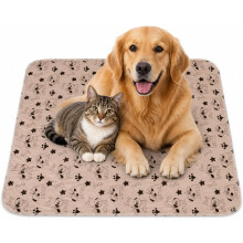 (Brown, X-Small) Washable Puppy Pee Pad with Pheromones, Non-Slip Dog Training Pad