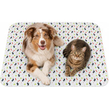 (White, Large) Washable Puppy Pee Pad with Pheromones, Non-Slip Dog Training Pad