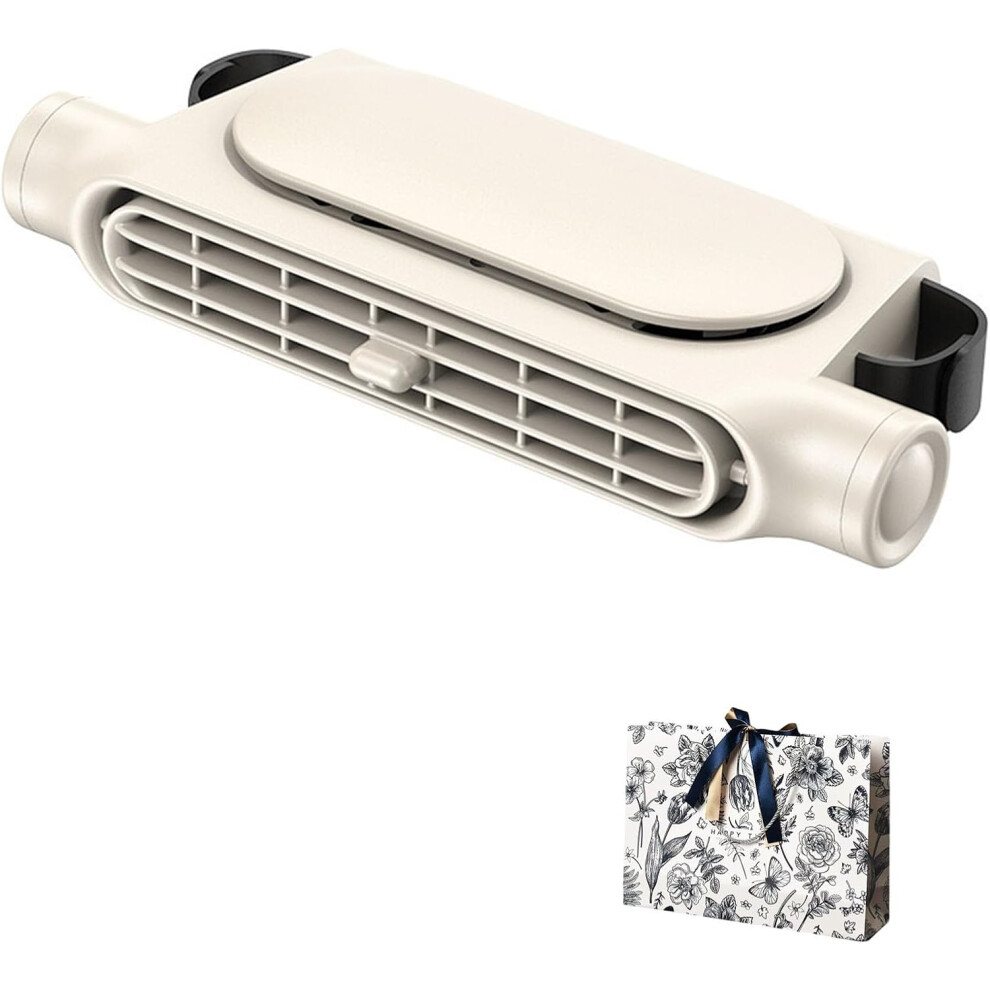 (, -) Usb Car Headrest Cooling Fan With 3 Speeds, Backseat Air Circulator Beige 5437706481652