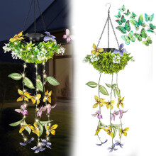 (B-1 PC, -) Solar-Powered Hanging Milan Grass Light, IP65 Waterproof Artificial Plant