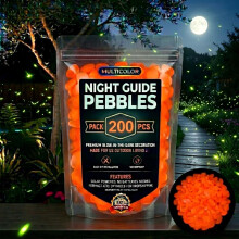 (5 pack*orange, -) 1000 de pietre de grădină care strălucesc în întuneric, pietre luminoase pentru amenajarea teritoriului
