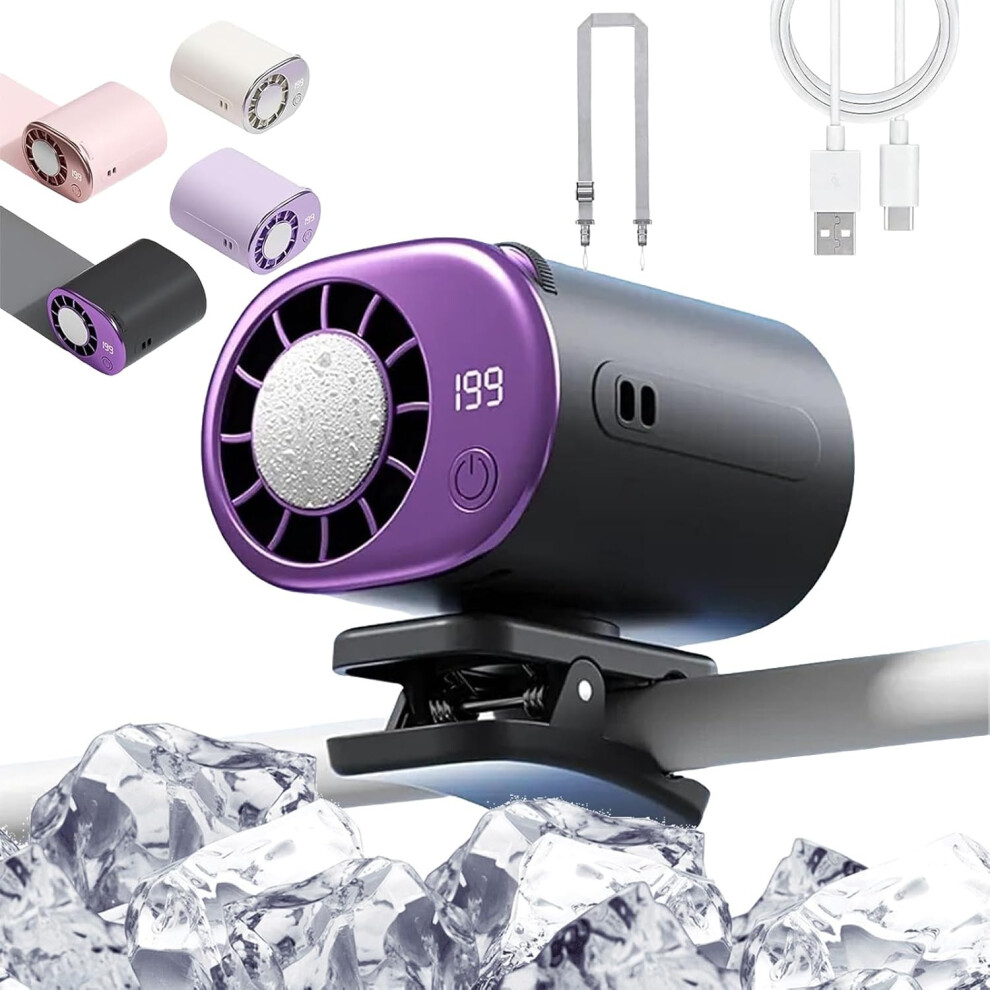 (, -) 2026 Car Clip On Air Conditioner Fan, 360 Rotation Usb Rechargeable Gray 5437706482185