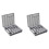 2X Silverware Organizer with Lid,Covered Utensil Tray for Kitchen Drawer Plastic Cutlery and Flatware Gray 1