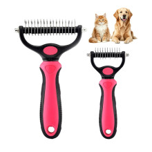 (Pink M+L, -) Dematting Comb for Dogs Cats, Undercoat Rake for Long Hair Pets